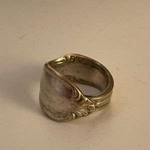 Vintage silver spoon ring